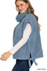 Oversized Faux Fur Vest: SAND BEIGE