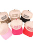 Howdy Honey Two-tone Canvas Cotton Cap: PINK