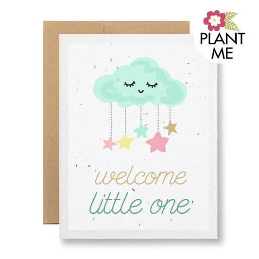 Plantable Seed Paper Greeting Card - Welcome little one