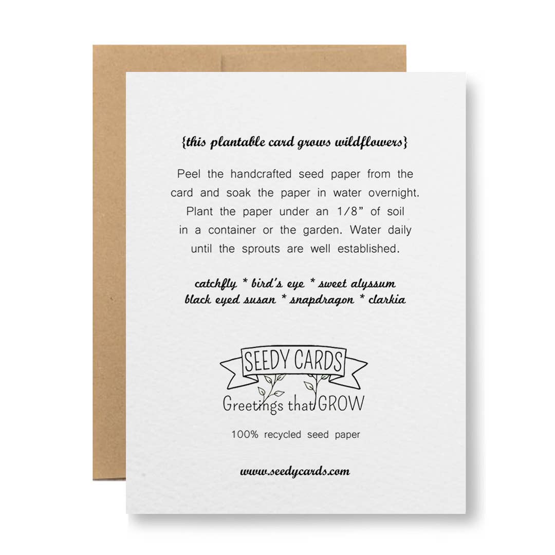 Plantable Seed Paper Greeting Card - To the happy couple