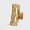 Recycled Plastic Jumbo Open Shape Claw Clip - Chocolate Marble