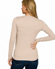 Brushed Long Sleeve Round Neck Tee: LT MOCHA