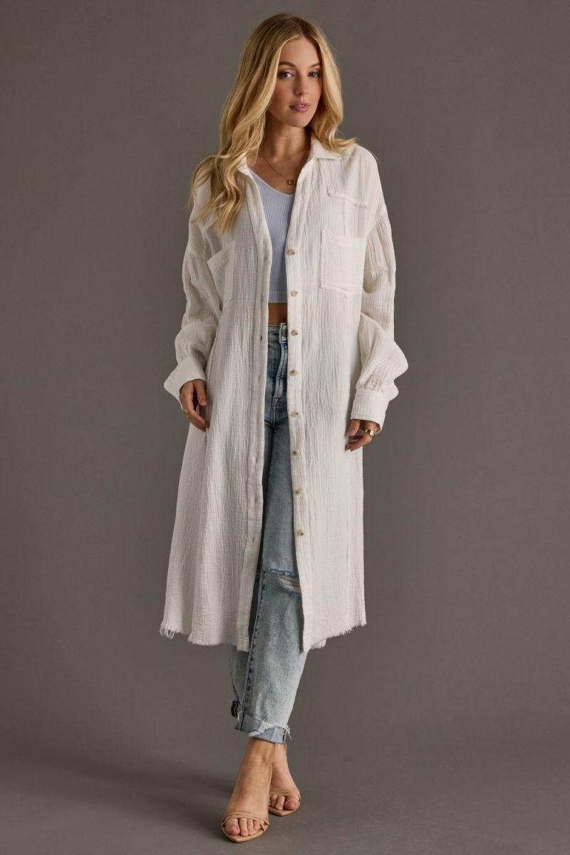 Bell Gauze Button Up