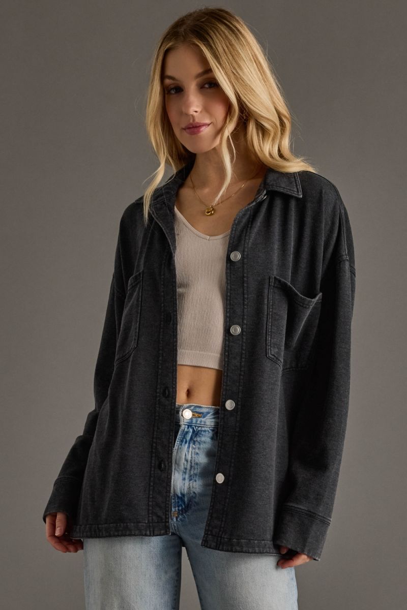 Brie Button Up- Black