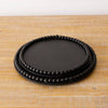 Round Beaded Tray, Black