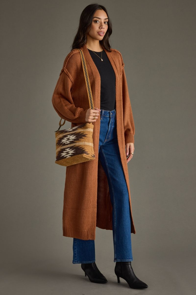 Hilton Duster Cardigan- Rust