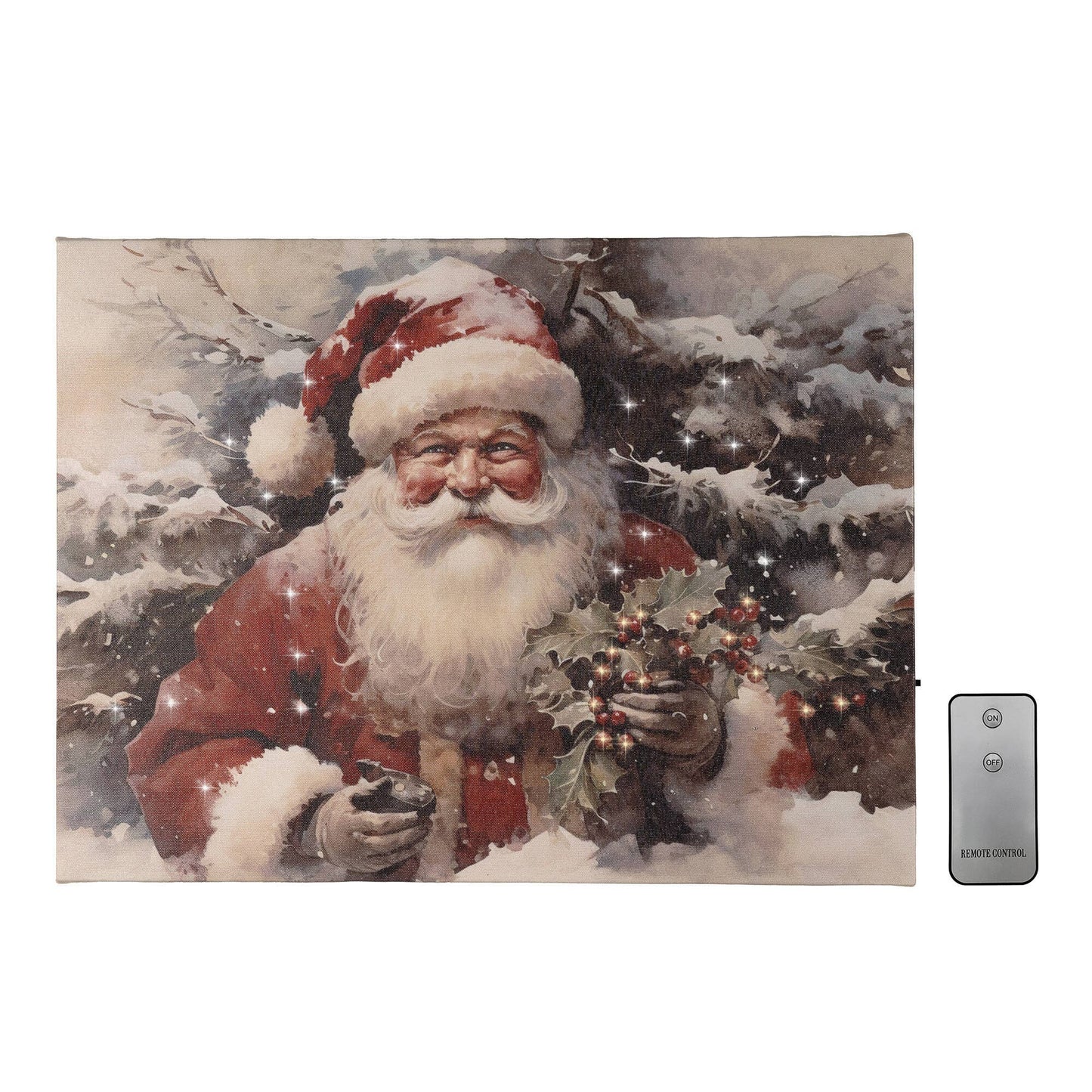 Battery-Operated Lighted Wall Art - Jolly St. Nick