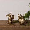 Gold Bunny Tapered Candle Holder