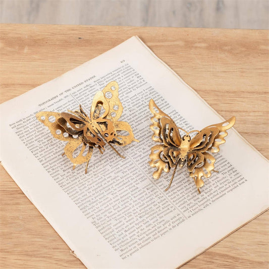3D Metal Gold Butterfly