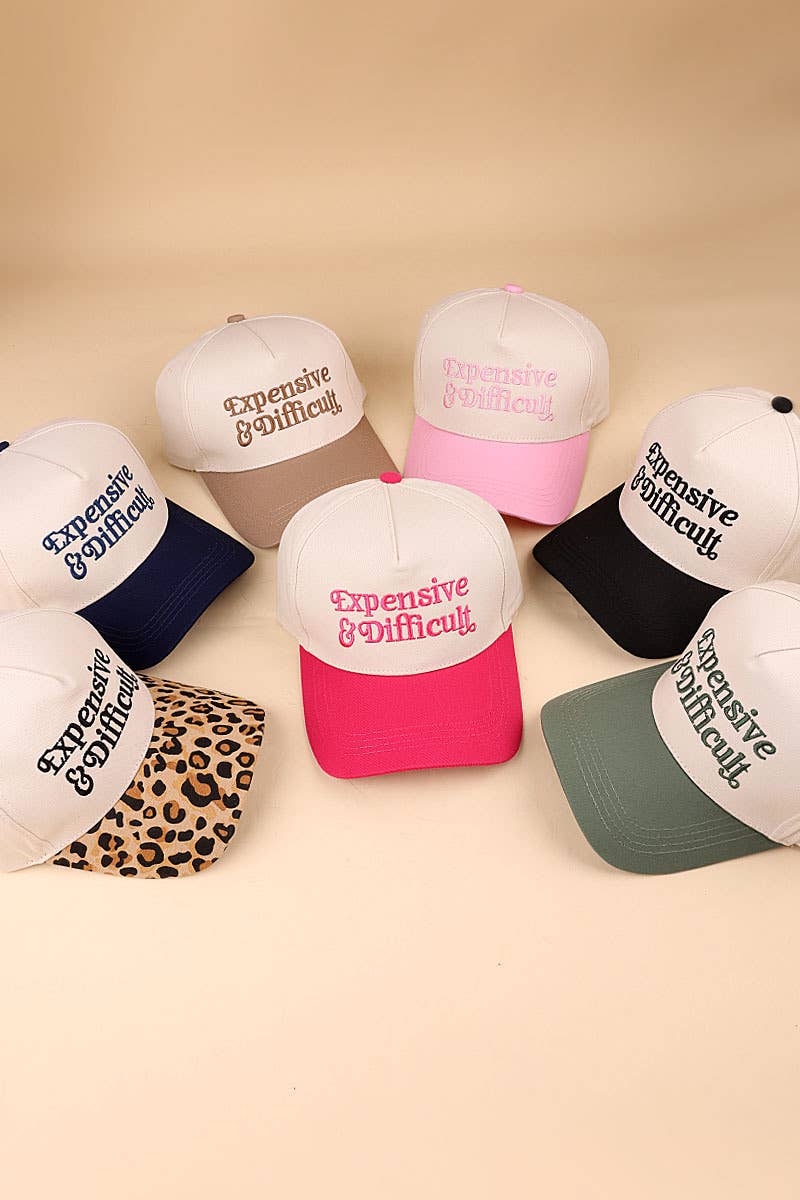 Expensive And Difficult Two Tone Canvas Cotton Cap: ASH MOCHA /