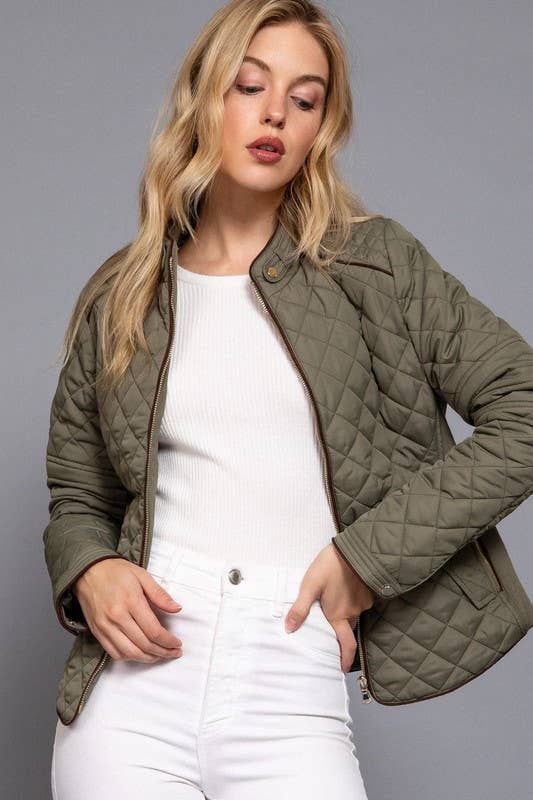 Hollie Quilted Jacket Olive