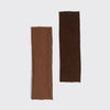 Recycled Fabric Ribbed Elastic Headbands 2pc Set - Mocha & Chocolate