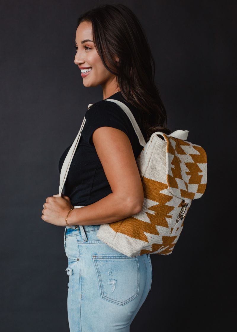 Aztec Woven Backpack