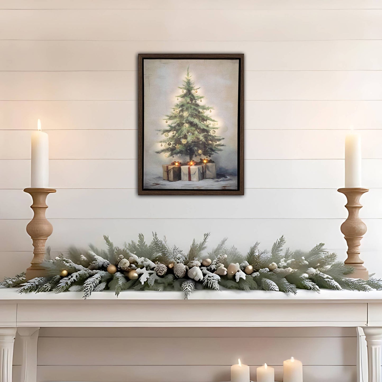 Battery Operated Lighted Wall Art - Old Time Christmas