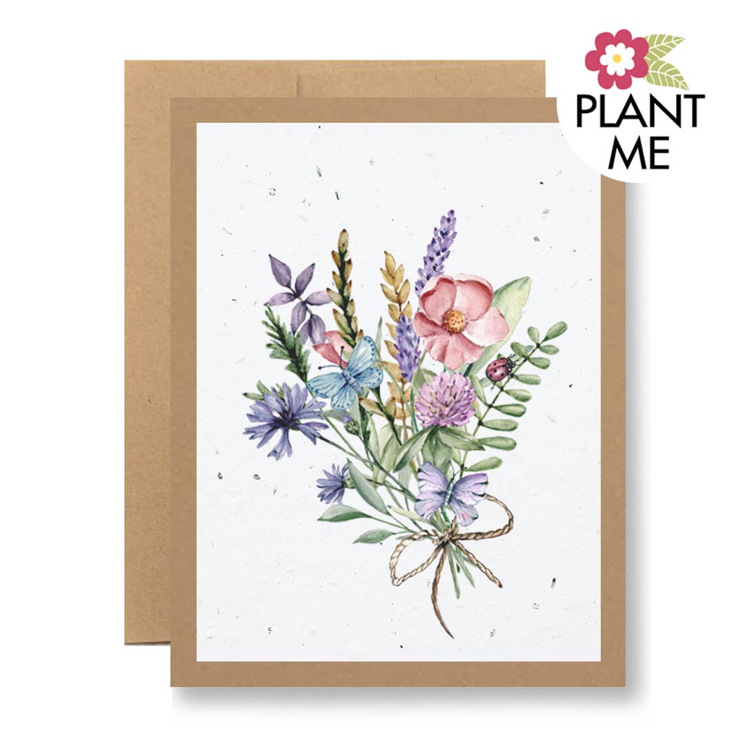 Wildflower Seed Paper Greeting Card - {wildflower bouquet}