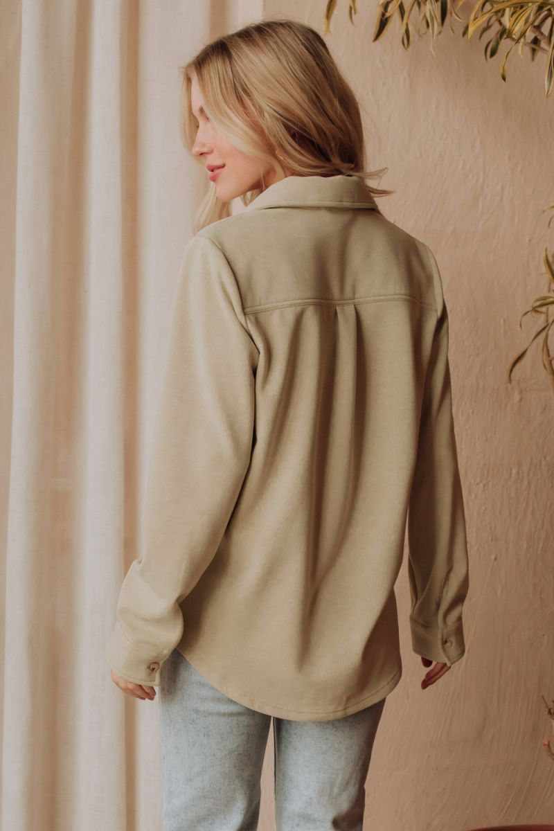 Lillie Super Soft Button Up Green