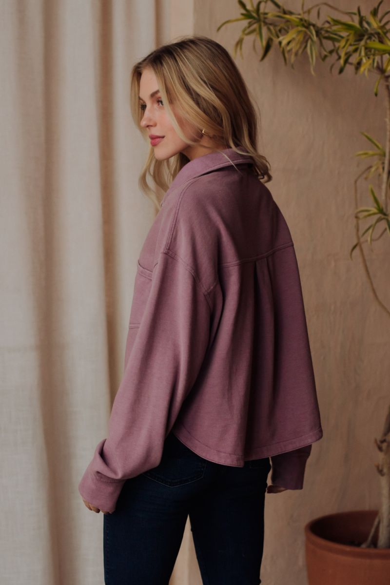 Jamie Button Up Shirt Lavender
