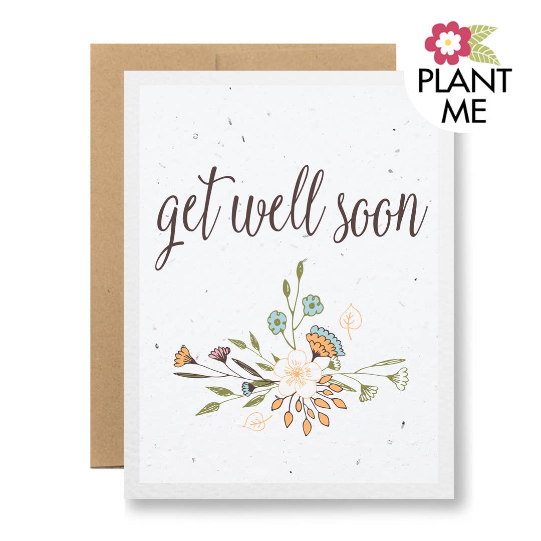 Plantable Seed Paper Greeting Card - Get well soon