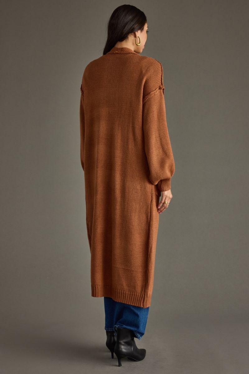 Hilton Duster Cardigan- Rust