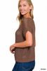 Viscose Crochet Knit Sheer Hollow Sweater: BROWN