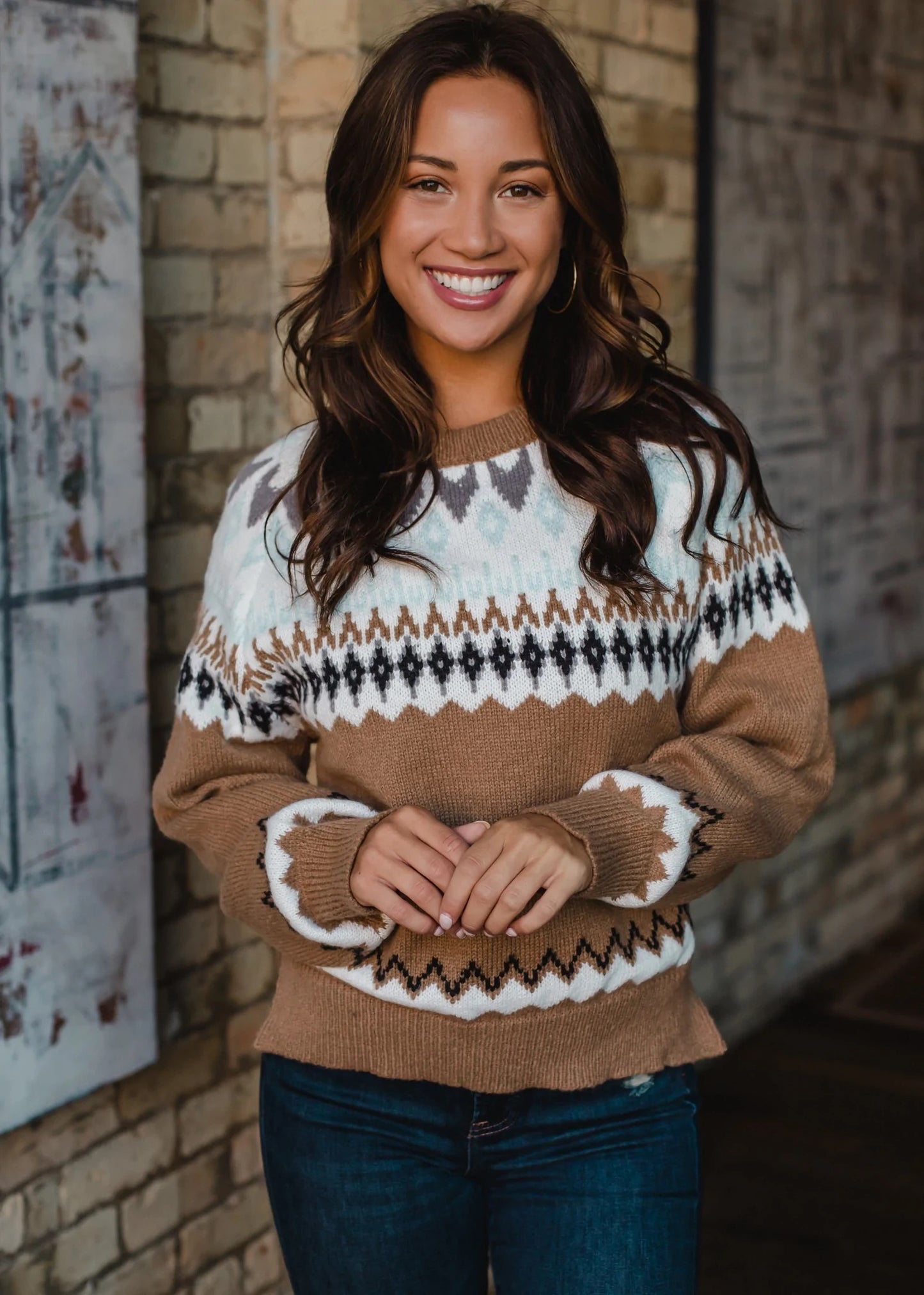 Knit Sweater Brown