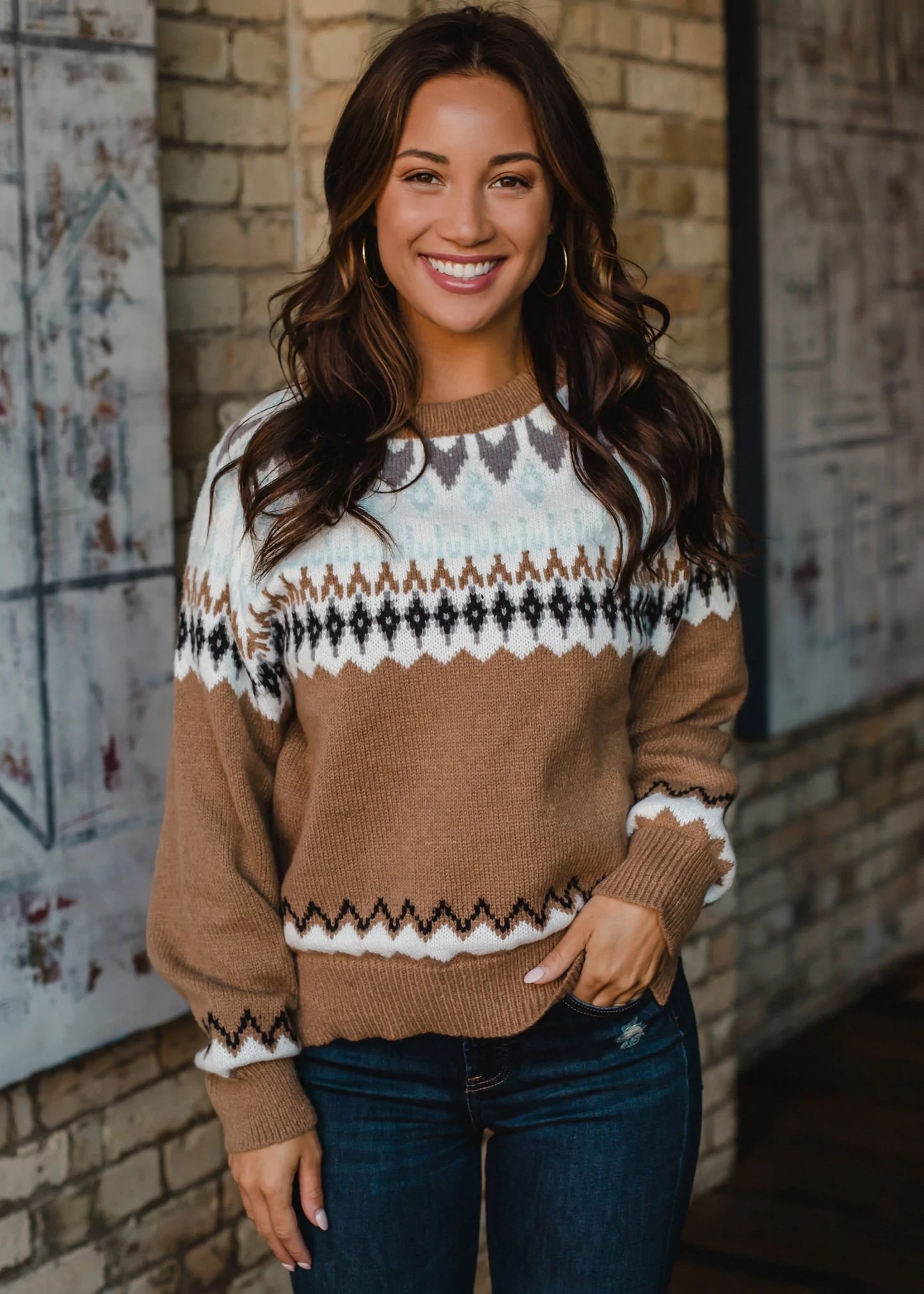 Knit Sweater Brown