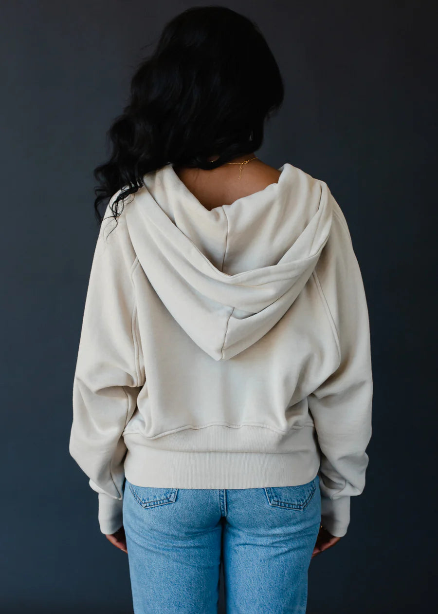 Hooded Half Zip Sweatshirt