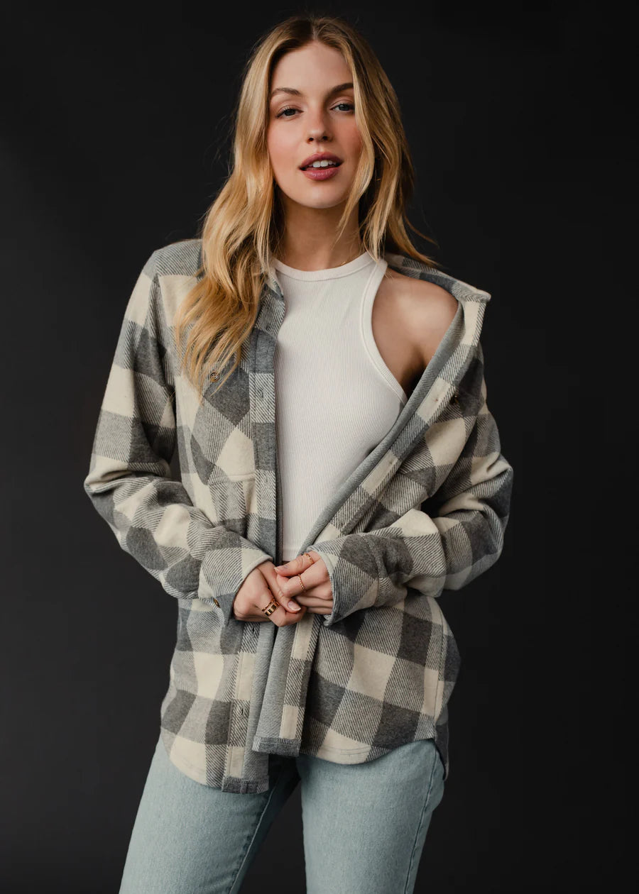 Gray & Cream Super Soft Flannel