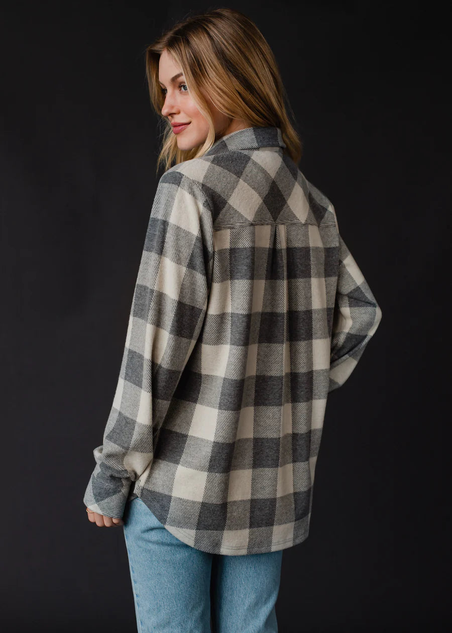 Gray & Cream Super Soft Flannel