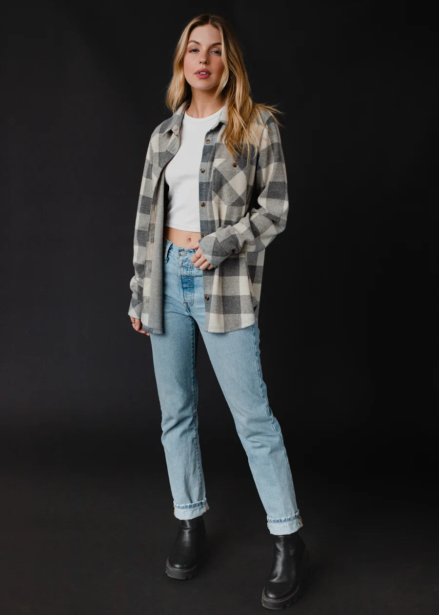 Gray & Cream Super Soft Flannel