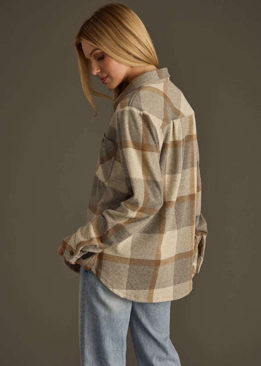 Super Soft Mocha Plaid Shirt