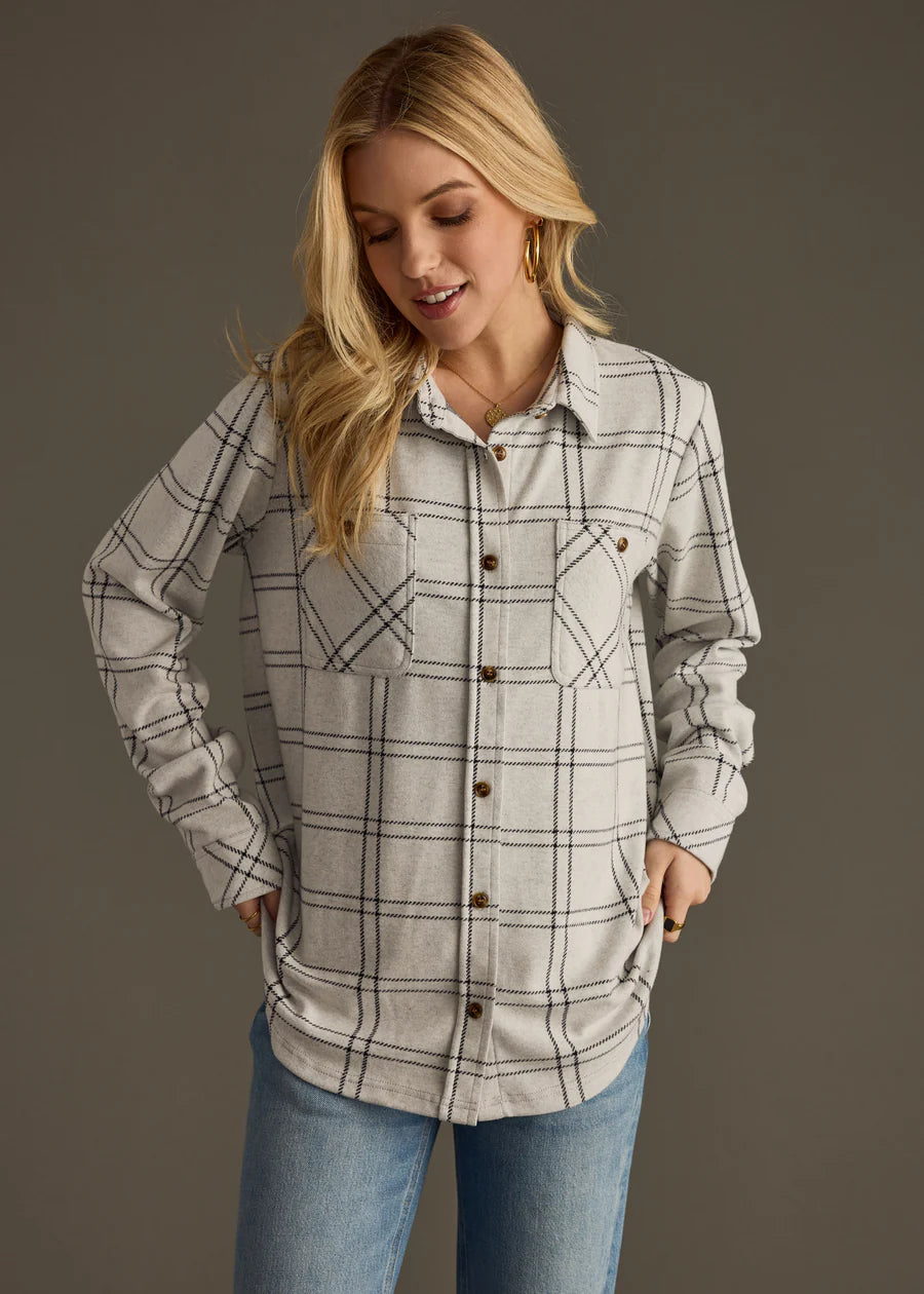 Super Soft Gray Plaid Shirt