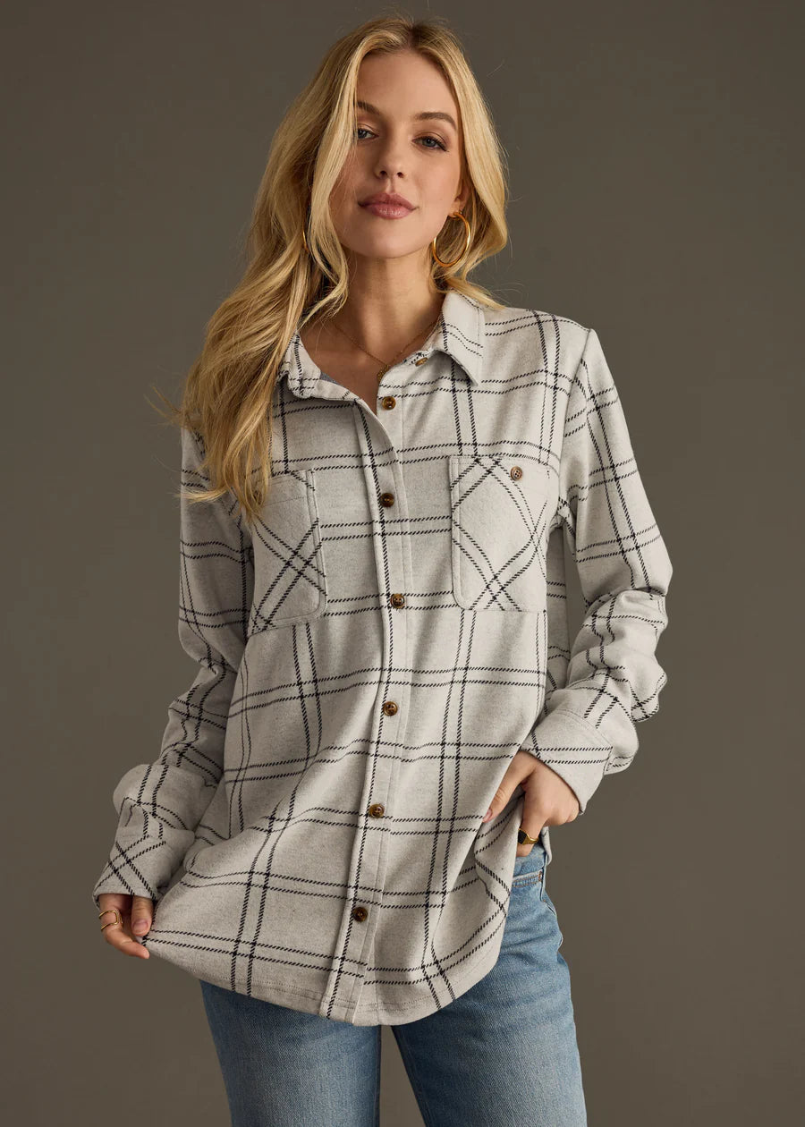 Super Soft Gray Plaid Shirt