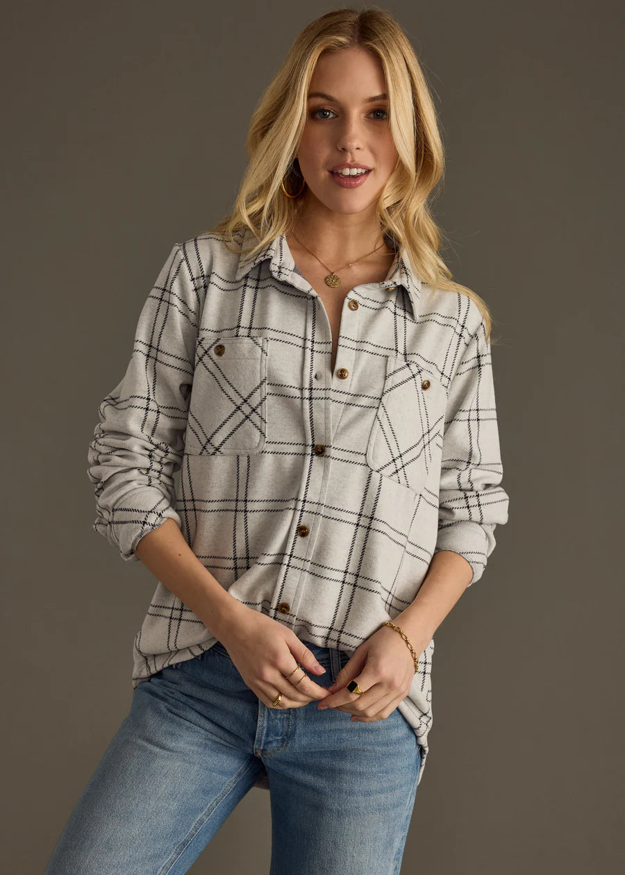 Super Soft Gray Plaid Shirt