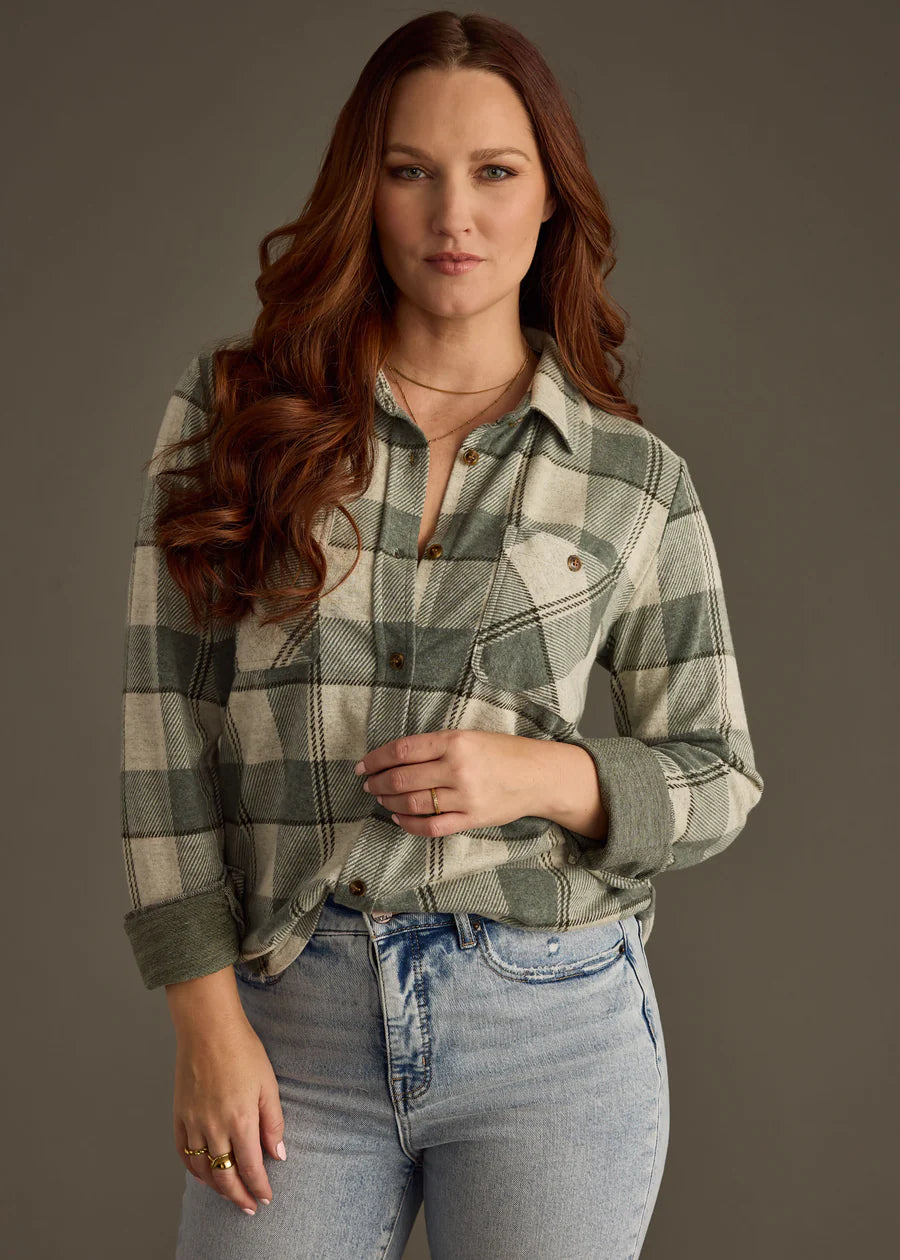 Super Soft Green Plaid Shirt