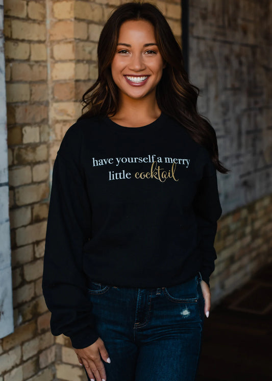 Merry Little Cocktail Crewneck Sweatshirt