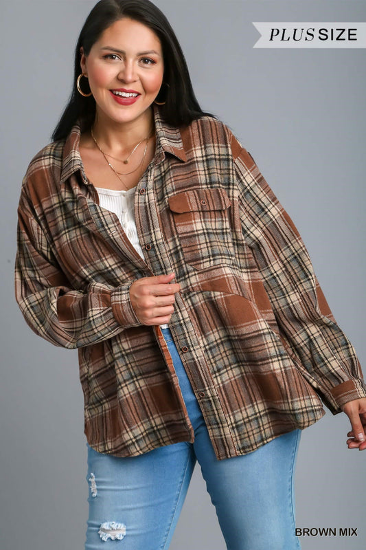 Brown Flannel Plus
