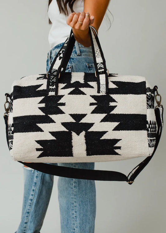 Woven Aztec Duffle Bag