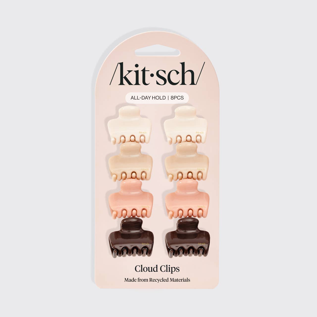 Mini Cloud Claw Clips 8pc Set - Rosewood