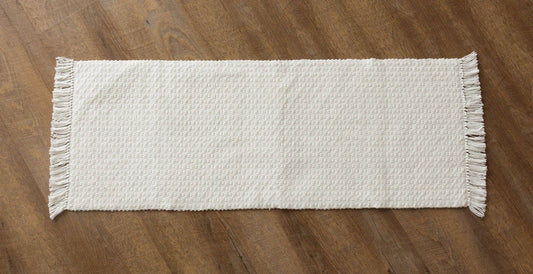 Woven Cotton Table Runner With Fringe
