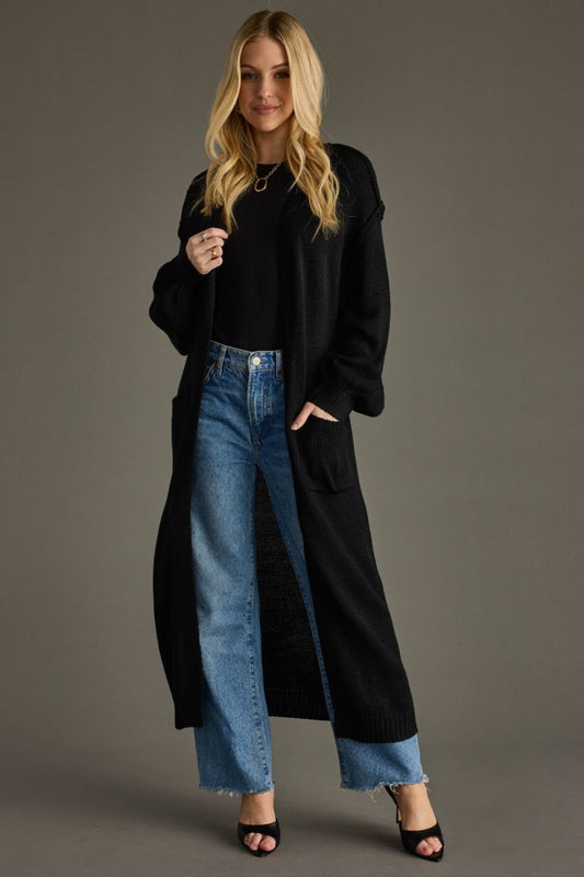 Hilton Duster Cardigan - Black