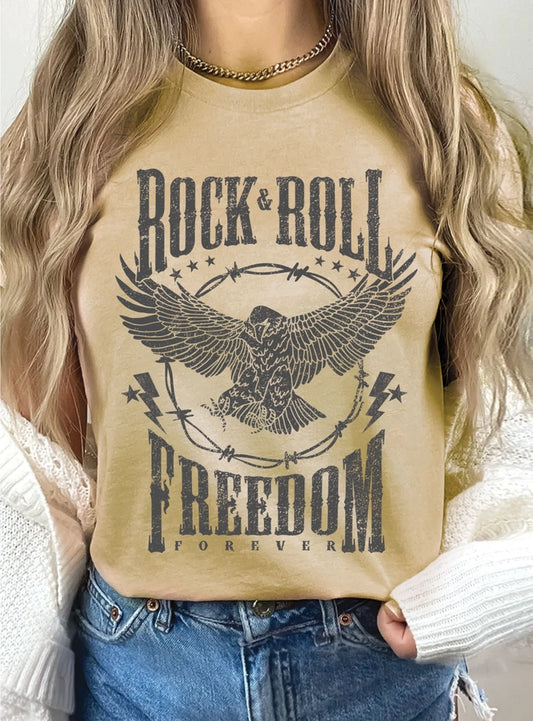 Rock & Roll Freedom Graphic T-Shirt