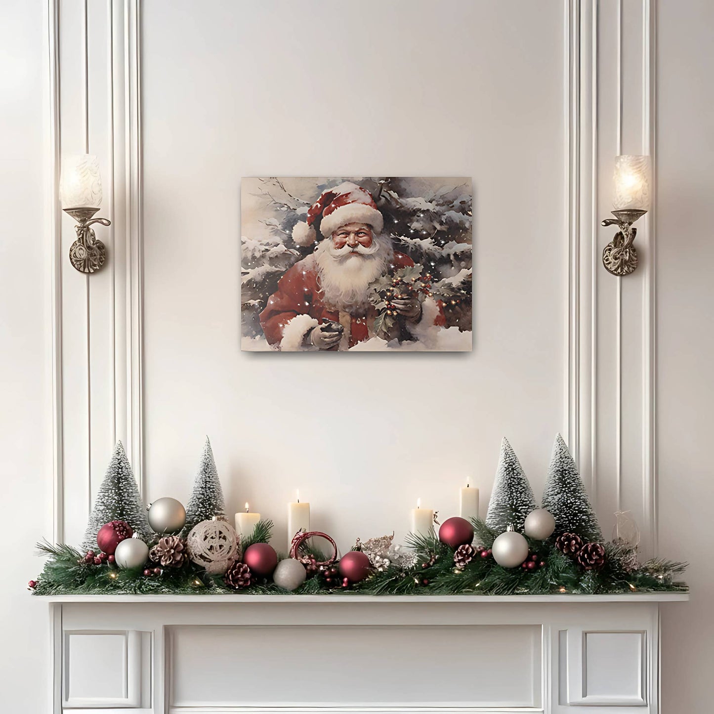 Battery-Operated Lighted Wall Art - Jolly St. Nick