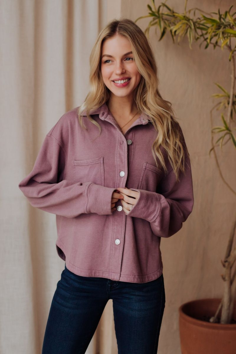Jamie Button Up Shirt Lavender