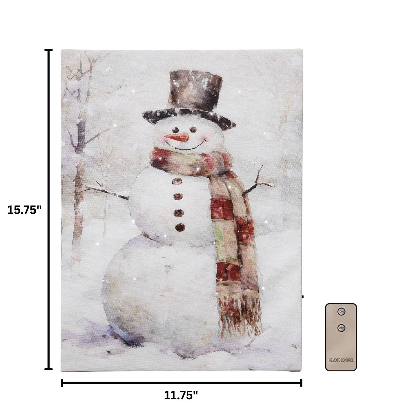 Battery-Operated Lighted Wall Art - Snowman
