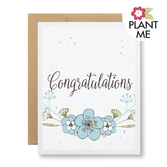Wildflower Seed Paper Greeting Card - Congratulations
