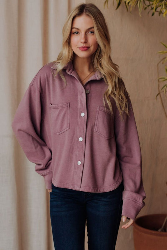 Jamie Button Up Shirt Lavender