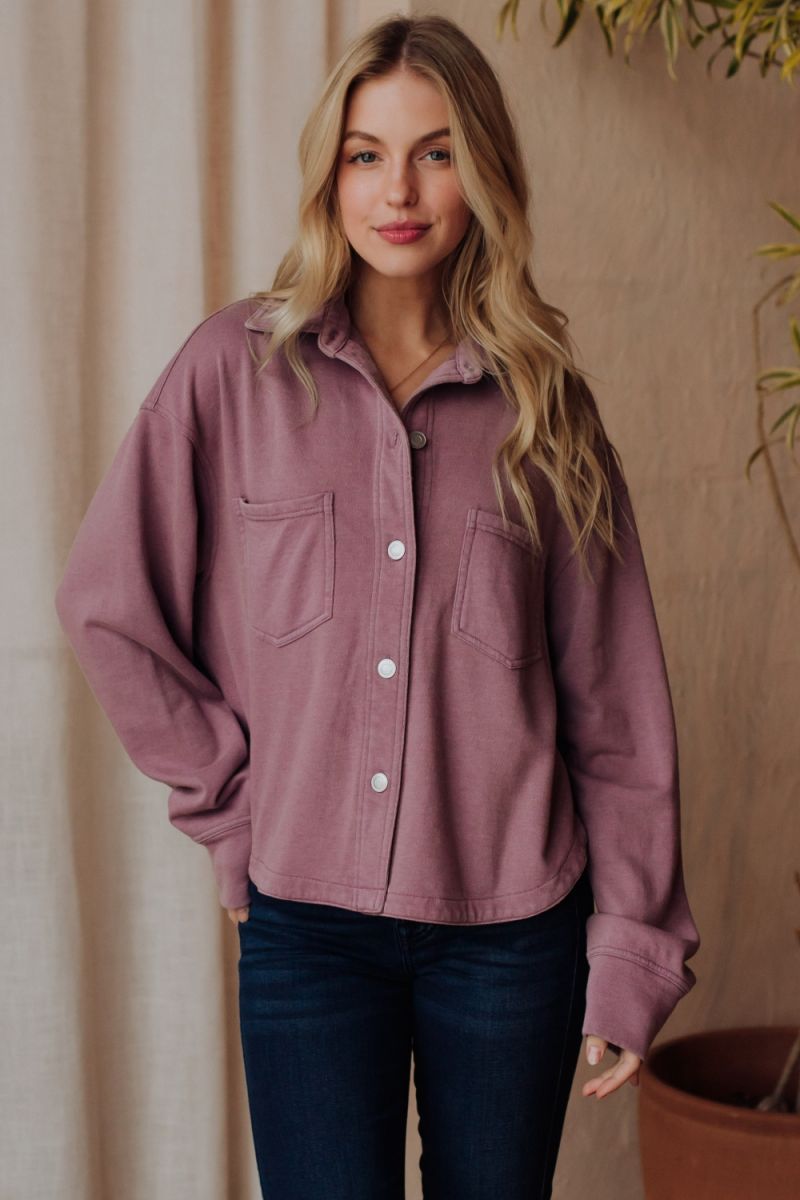 Jamie Button Up Shirt Lavender